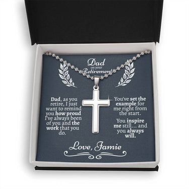 Dad Retirement Ball Chain Necklace - Love You This Much